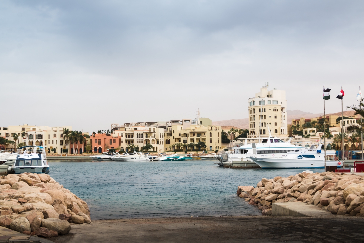 Aqaba, Jordan – December 24, 2017: Modern Marine Full Of Beautif